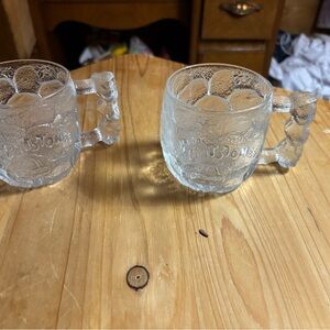 McDonald's Frosted Glass Mug Pair